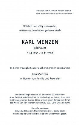 KARL MENZEN